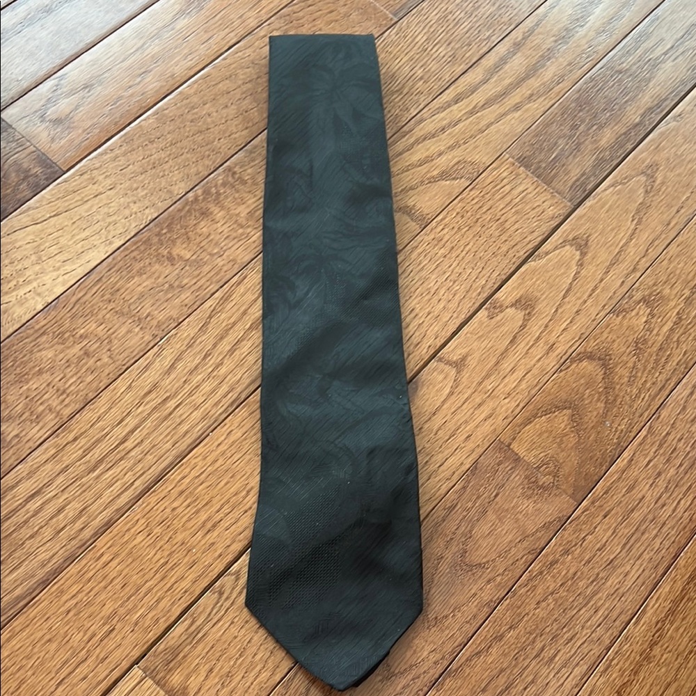 Classic Black Necktie with Textured Fabric